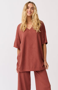 Zarelle Collared - Cocoa Knit - Sare StoreCartel & WillowTops