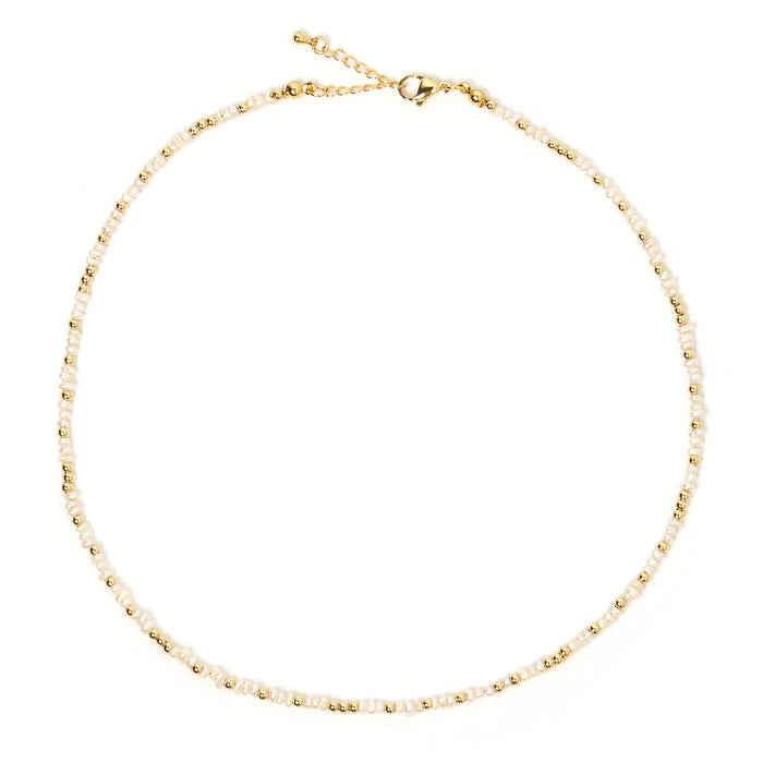 Lucia Pearl and Gold Necklace