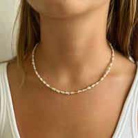 Lucia Pearl and Gold Necklace